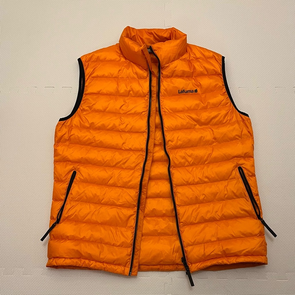 Down Puffer Vest Packable Lightweight Orange Size XL